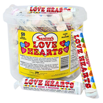 Love Hearts Candy Tub - 50 Pack