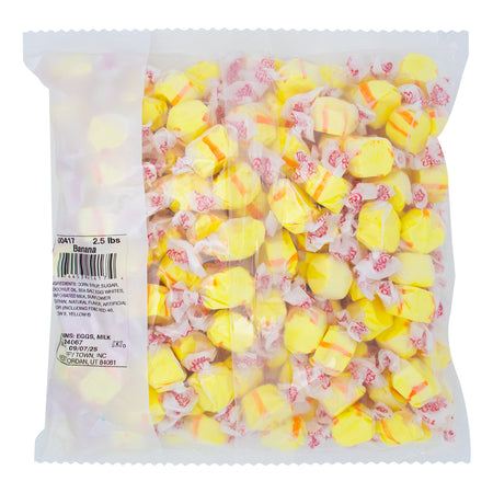 Salt Water Taffy Banana 2.5lbs. - 1 Bag   Nutrition Facts Ingredients