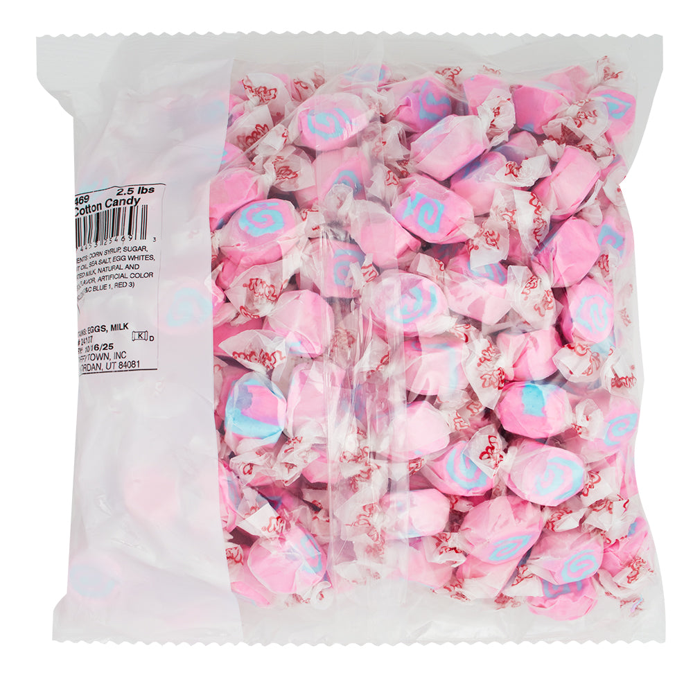 Salt Water Taffy Cotton Candy 2.5lbs - 1 Bag   Nutrition Facts Ingredients