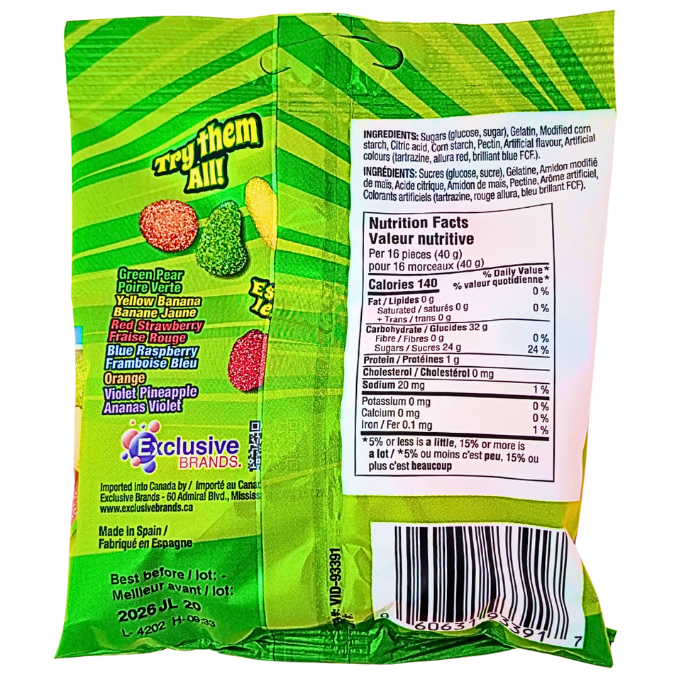 Tajubo Sour Fruit Mix 75g - 12 Pack