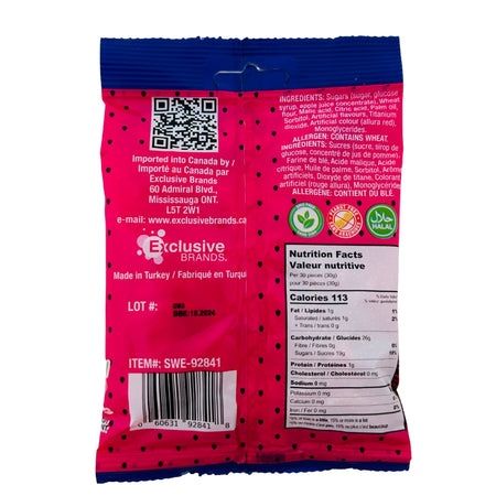Tajubo Sour String Strawberry 80g - 12 Pack Nutrition Facts Ingredients - Tajubo - Gummy - Gummy Candy - Sour Candy - Candy Store