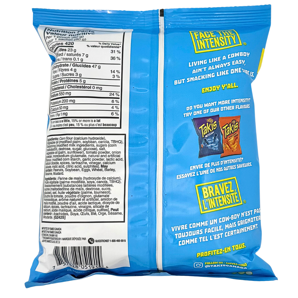 Takis Buckin' Ranch Non-Spicy 80g - 18 Pack