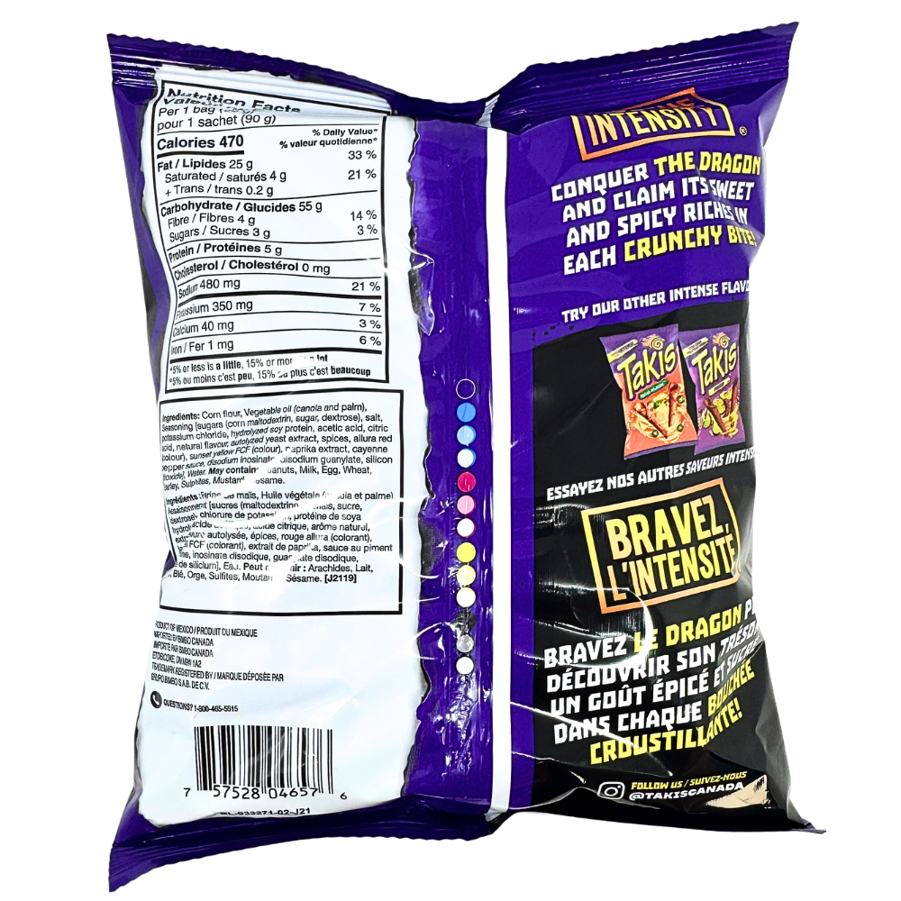 Takis Dragon Spicy Sweet Chili 90g - 18 Pack