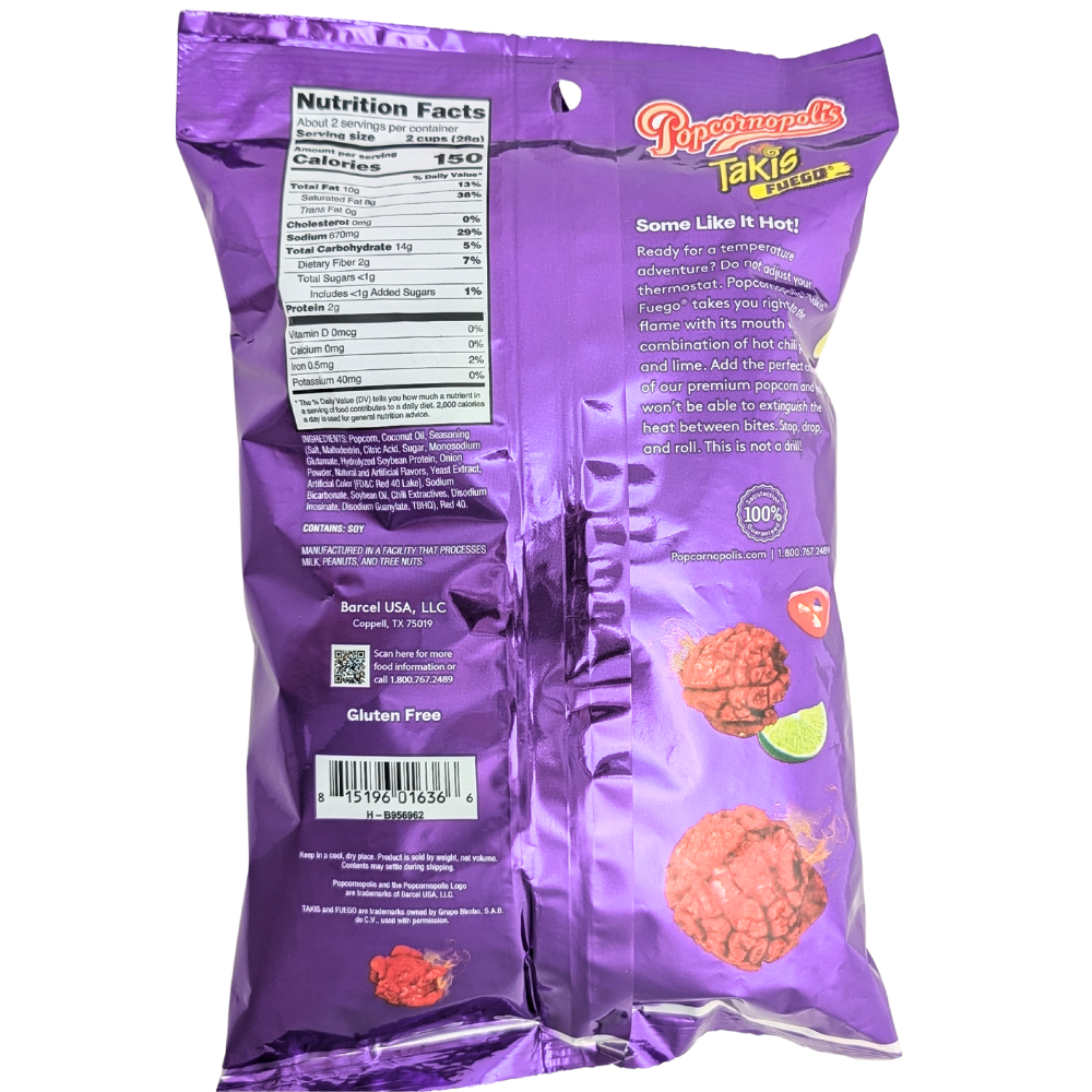 Takis Popcornopolis Hot Chili Pepper & Lime 2oz - 12 Pack