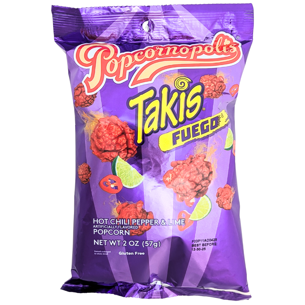Takis Popcornopolis Hot Chili Pepper & Lime 2oz - 12 Pack
