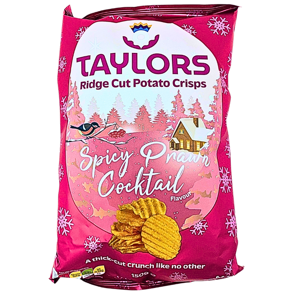 Taylors Spicy Prawn Cocktail Crisps 150g (UK) - 8 Pack
