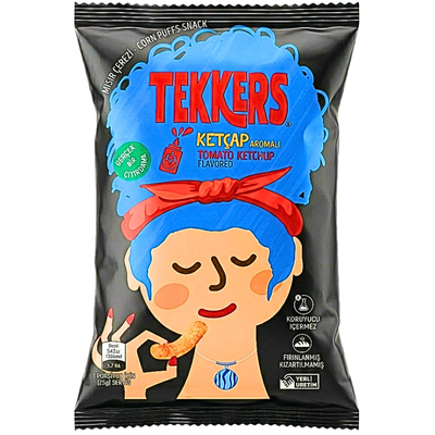 Tekkers Tomato Ketchup Corn Puffs 25g (Turkey) - 48 Pack