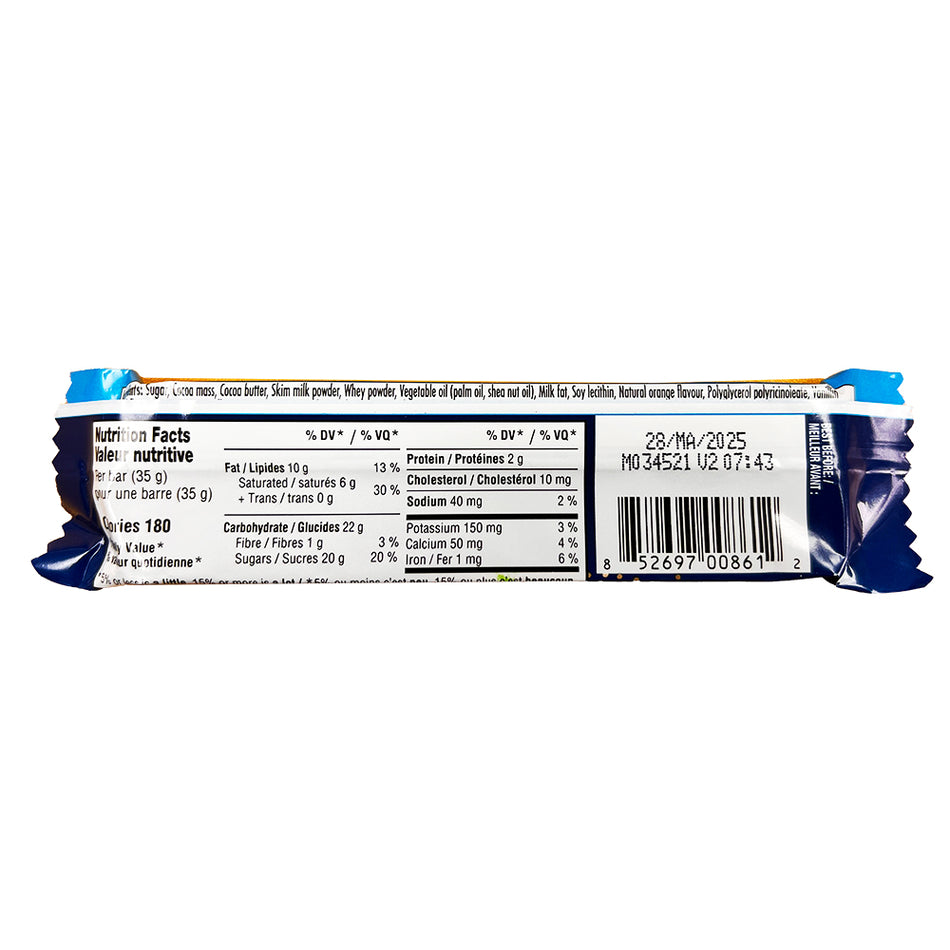 Terry's Orange Original Bar 35g - 30 Pack  Nutrition Facts Ingredients