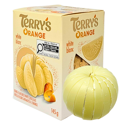 Terry's Chocolate Orange White Chocolate Ball UK 145g - 12 Pack