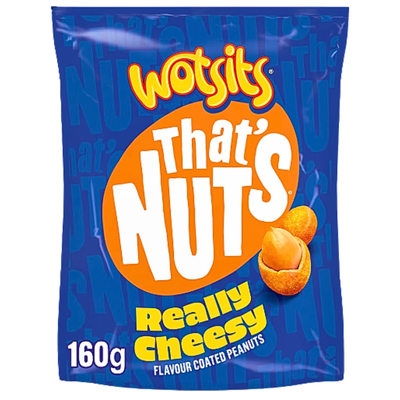 That's Nuts Wotsits Really Cheesy 160g (UK) - 8 Pack