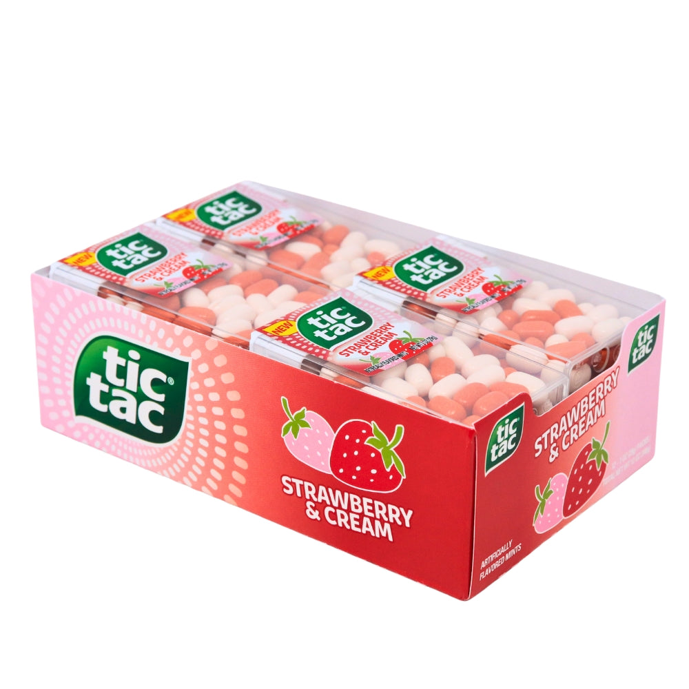 Ticky Tac Tic Tac Strawberry & Cream - 1oz-12 Pack | iWholesaleCandy.ca