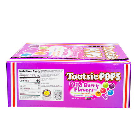 Tootsie Pops Wild Berry Flavors - 100 Lollipops  Nutrition Facts Ingredients