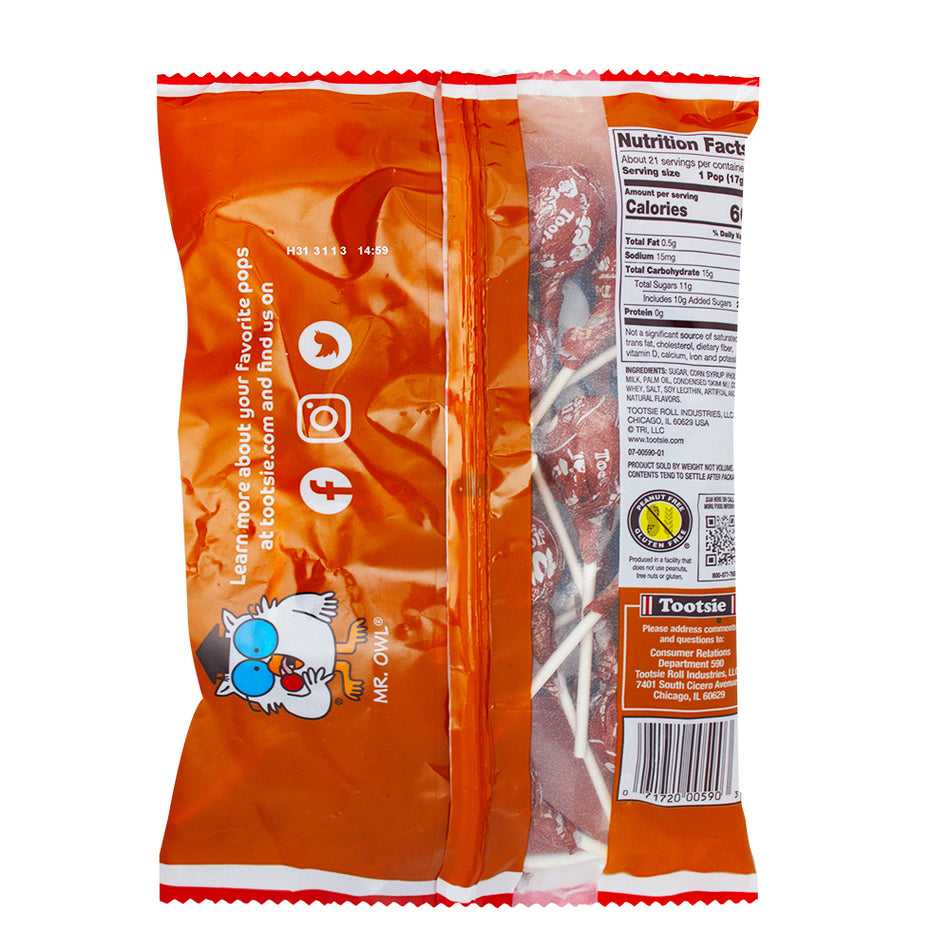 Tootsie Pops Caramel Limited Edition 12.6oz - 1 Bag  Nutrition Facts Ingredients