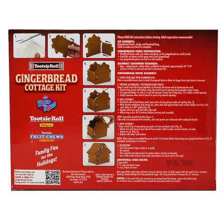 Bee Tootsie Roll Gingerbread House Kit - 14oz - 6 Pack