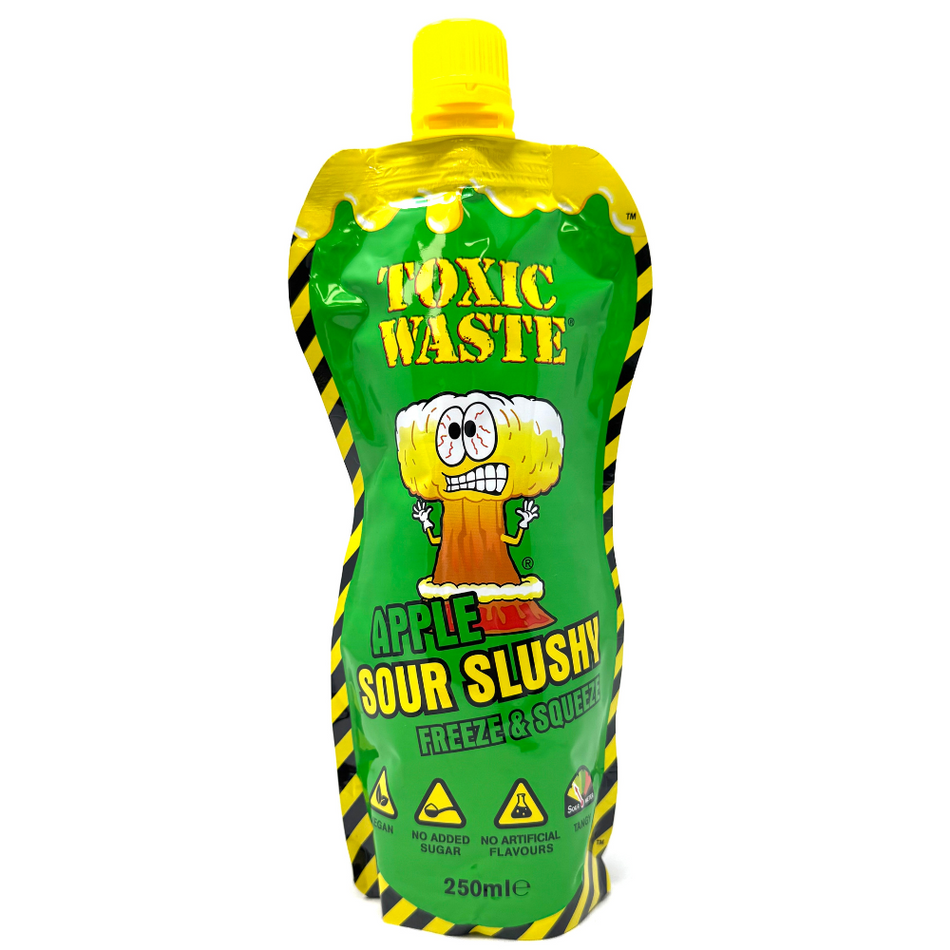 Toxic Waste Apple Slushy Pouch 250ml - 12 Pack