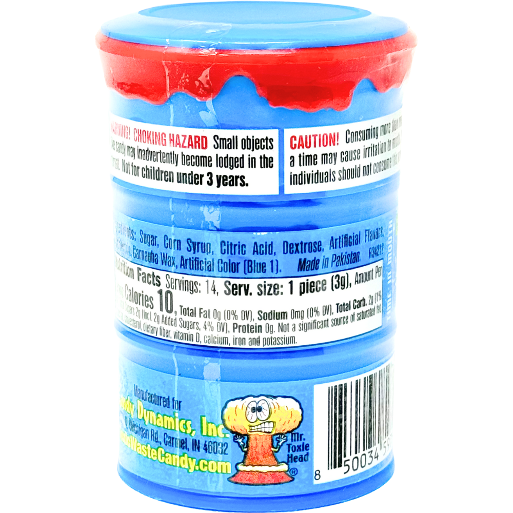 Toxic Waste Blue Sour Candy Drums 48g - - 12 Pack
