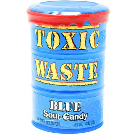 Toxic Waste Blue Sour Candy Drums 48g - - 12 Pack
