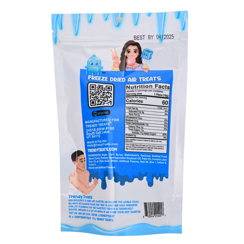 Trendy  Treats Freeze Dried Air Heads 3oz-12 Pack Nutrition Facts - Ingredients-Freeze Dried Candy  from Trendy Treats