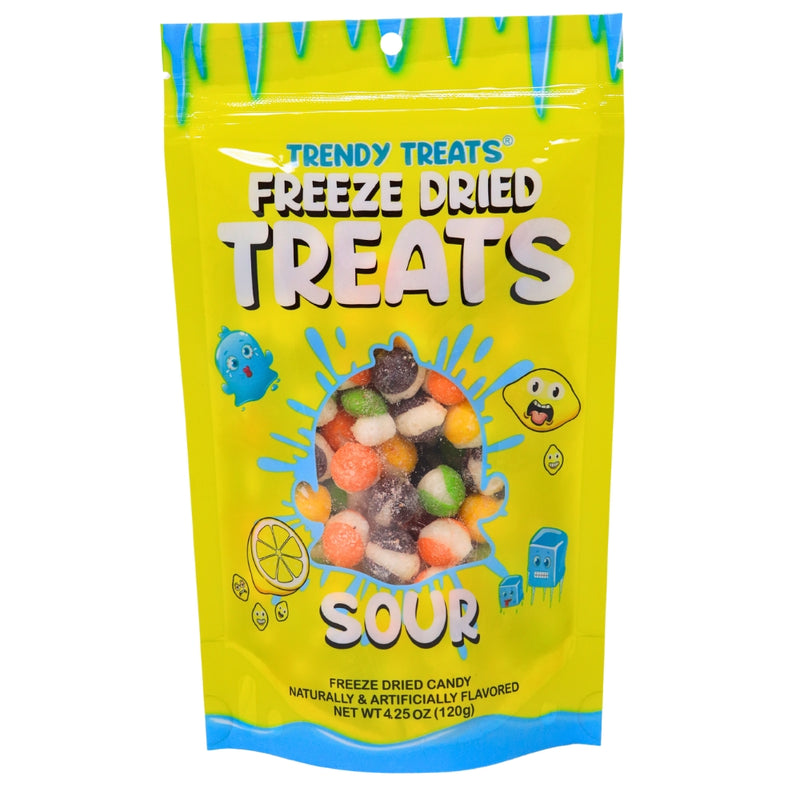 Trendy Treats Freeze Dried Skittles Sour 4oz-12 Pack
