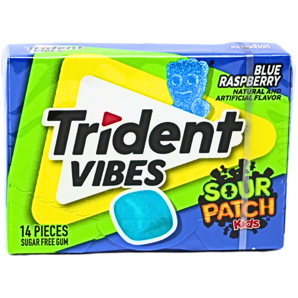 Trident Vibes Sour Patch Kids Blue Raspberry 14pcs - 9 Pack