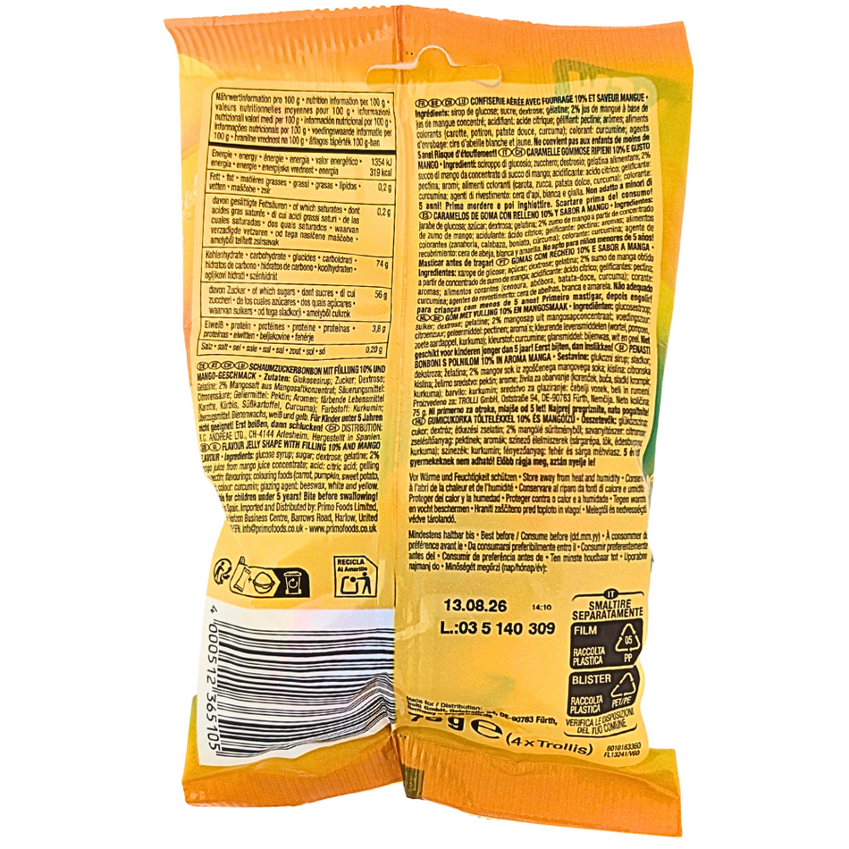 Trolli Flavor Bomb Mango 75g (Germany) - 21 Pack