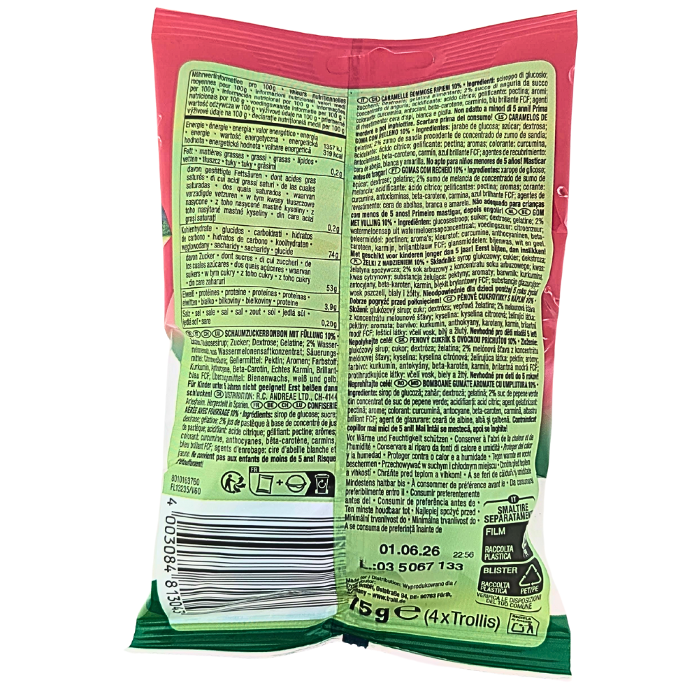 Trolli Flavor Bomb Watermelon 75g (Germany) - 21 Pack