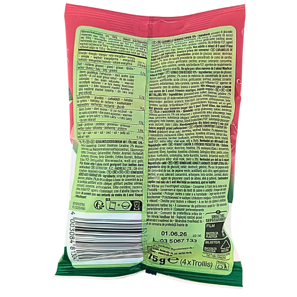 Trolli Flavor Bomb Watermelon 75g (Germany) - 21 Pack