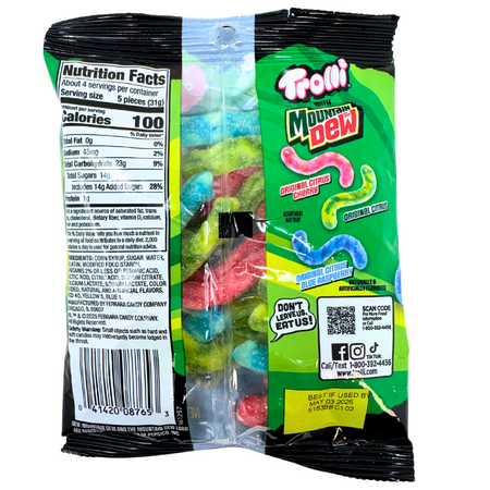 Trolli Mountain Dew Sour Brite Crawlers 4.25oz - 12 Pack