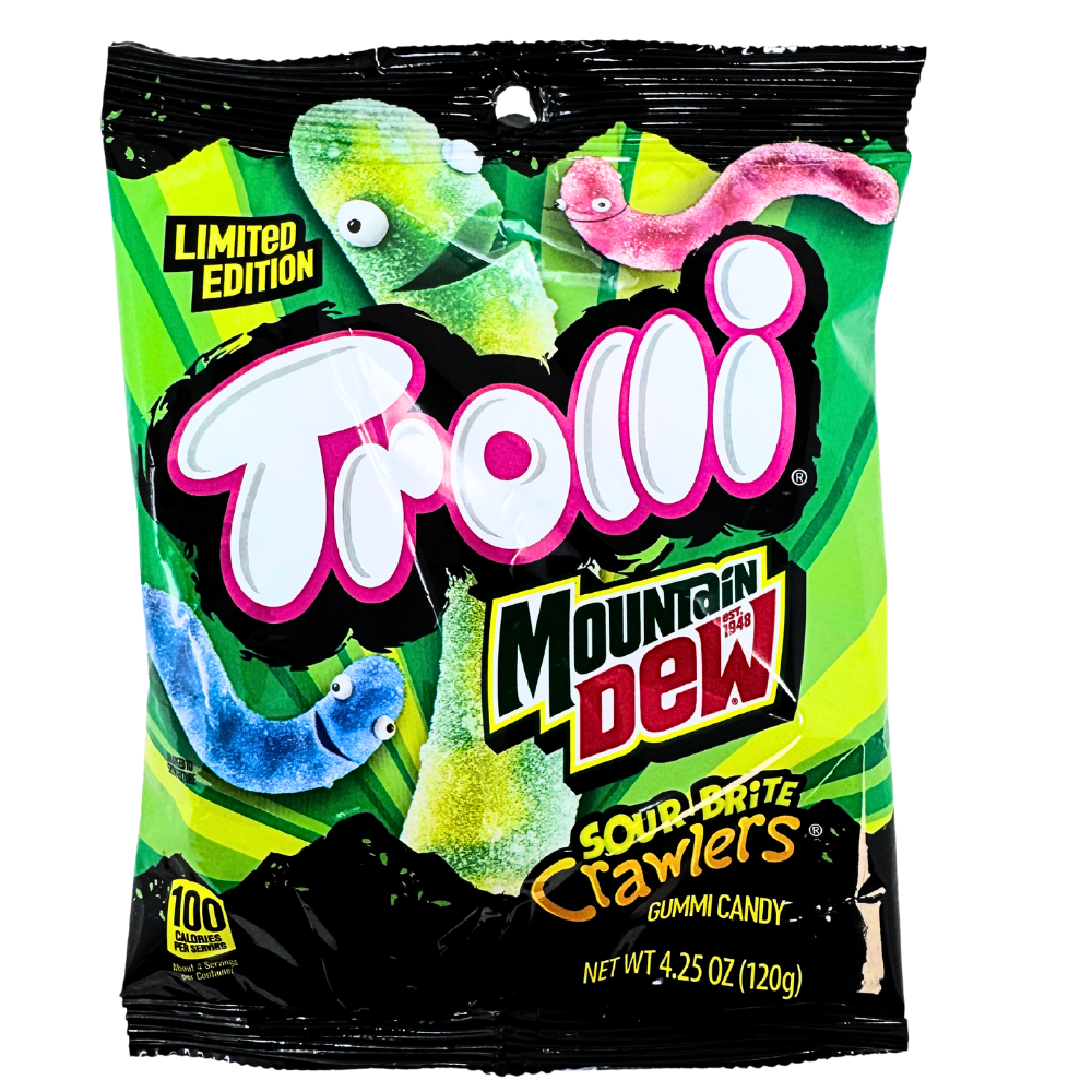 Trolli Mountain Dew Sour Brite Crawlers 4.25oz - 12 Pack
