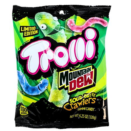 Trolli Mountain Dew Sour Brite Crawlers 4.25oz - 12 Pack