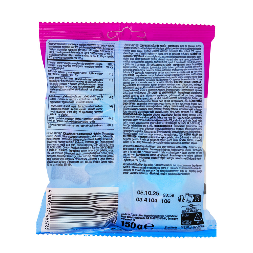 Trolli Pingummi (Germany) 150g - 20 Pack  Nutrition Facts Ingredients
