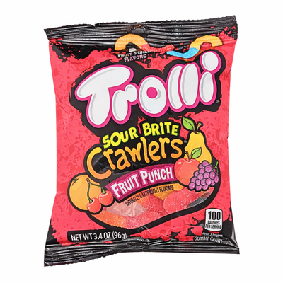 Trolli Sour Brite Crawlers Fruit Punch 3.4oz - 12 Pack
