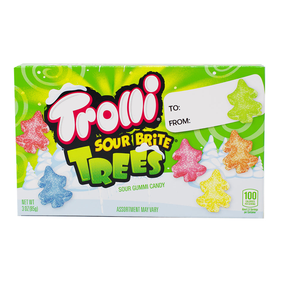 Trolli Sour Brite Crhistmas Trees Theatre Box 3oz - 12 Pack