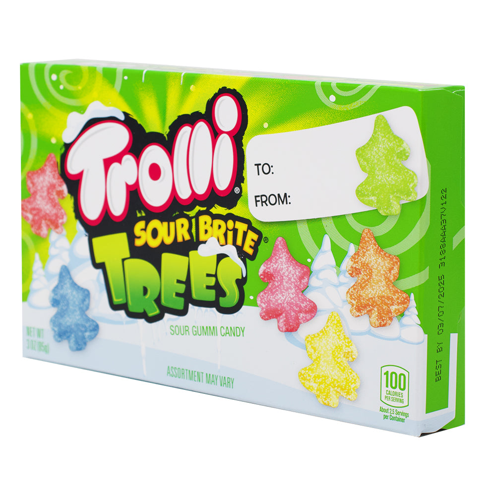 Trolli Sour Brite Crhistmas Trees Theatre Box 3oz - 12 Pack