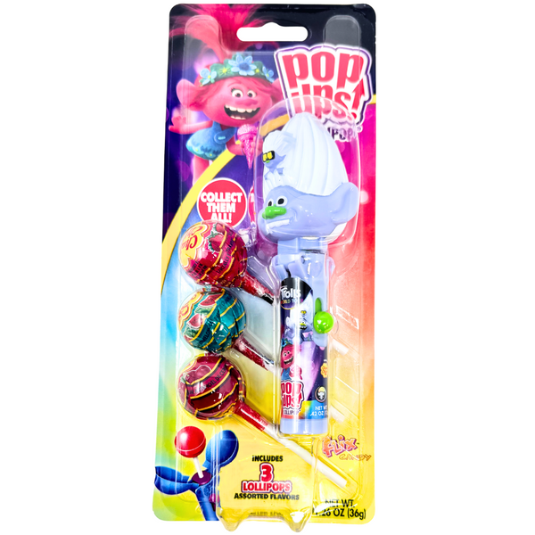 Trolls Pop Ups Lollipop 36g - 12 Pack