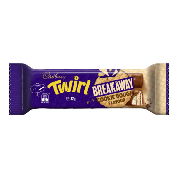 Cadbury Twirl Breakaway Cookie Dough (Aus) 32g - 40 Pack
