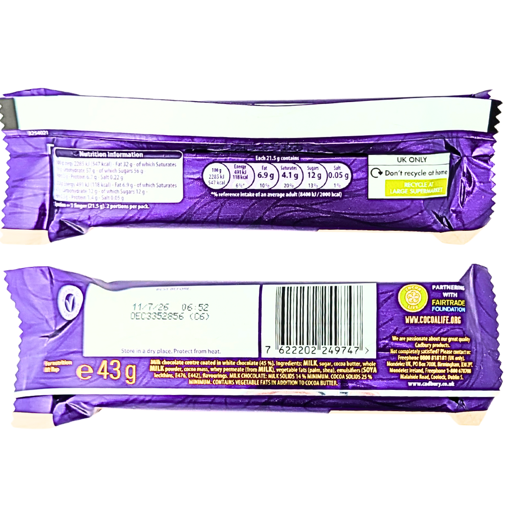 Twirl White Dipped 43g (UK) - 48 Pack