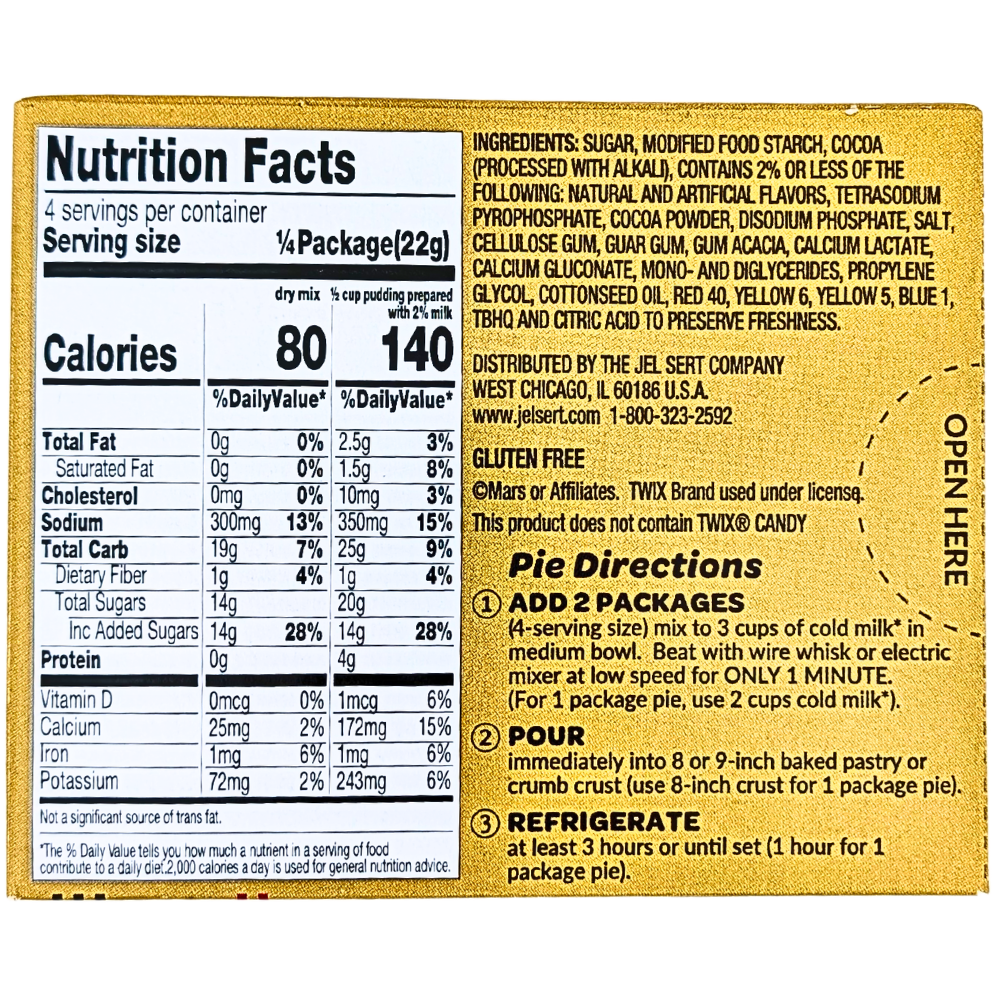 Twix Pudding & Pie Filling 3.06oz - 12 Pack