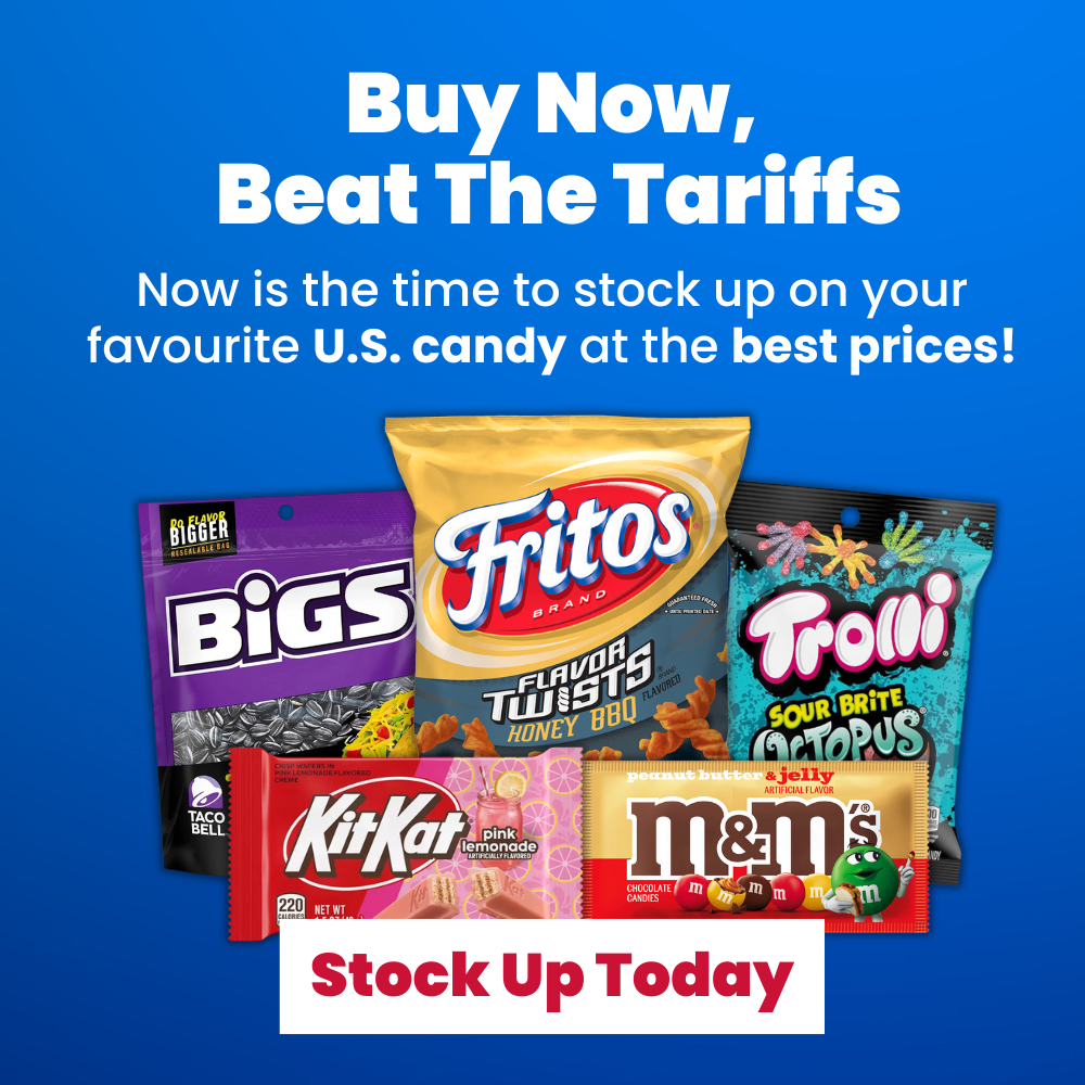 american candy and snacks. online candy store canada. american treats. american candy bars. candy tariffs. usa snacks. american snacks.
