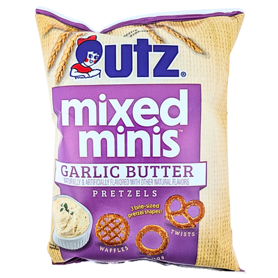 UTZ Mixed Minis Garlic Butter Pretzels 4oz - 6 Pack