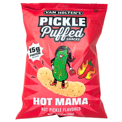 Van Holten's Pickle Puffed Hot Mama 90g - 10 Pack