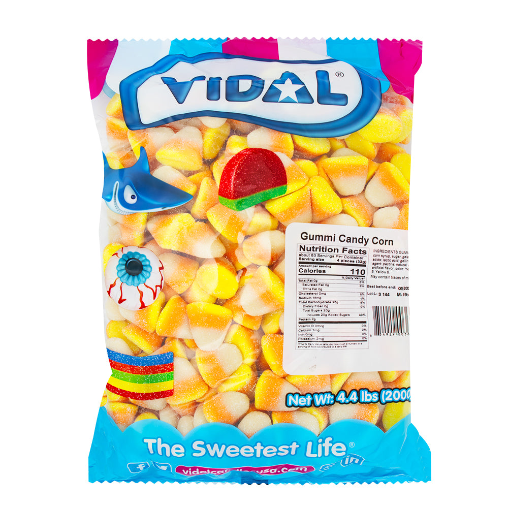 Vidal Gummi Candy Corn 4.4lbs - 1 Bag