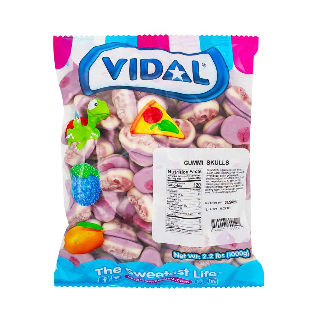 Vidal Gummi Skulls Candy 2.2lbs - 1 Bag