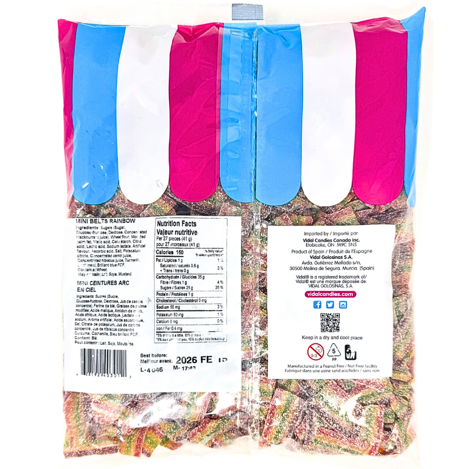 Vidal Mini Rainbow Belts 1.2kg - 1 Bag