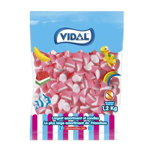 Vidal Strawberry Drops Gummies -1.2kg -  Bulk Candy