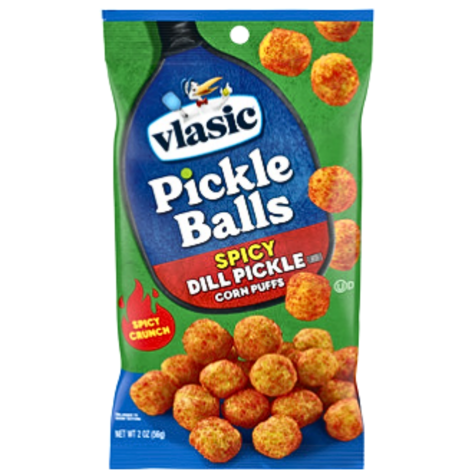 Vlasic Spicy Dill Pickle Balls Corn Puffs 2oz - 12 Pack