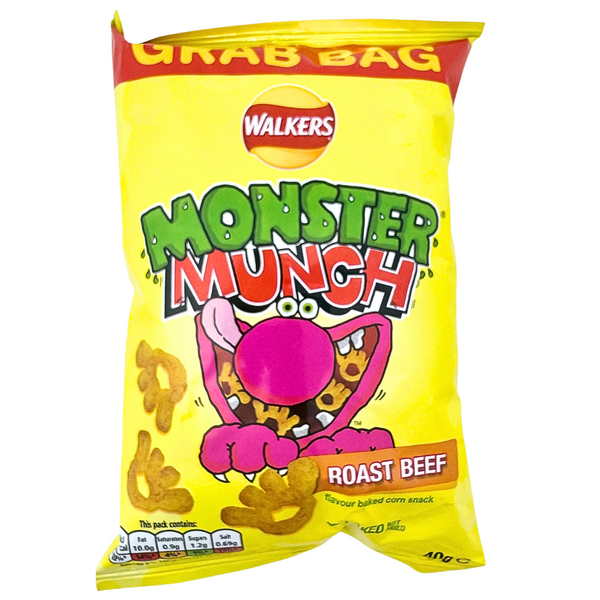 Walkers Monster Munch Roast Beef 40g  (UK) - 35 Pack