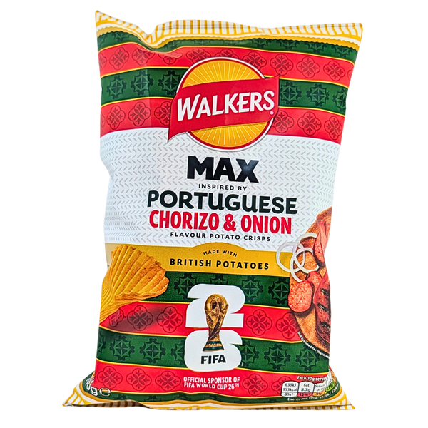 Walkers Portuguese Chorizo & Onion 140g (UK) - 9 Pack