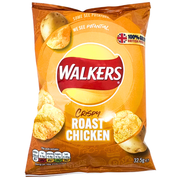Walkers Roast Chicken Chips 32.5g (UK) - 32 Pack