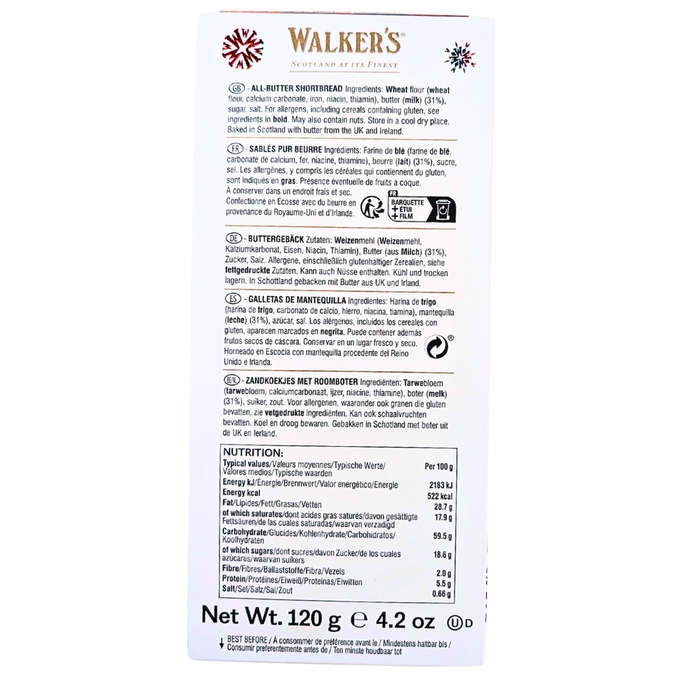 Walker's Shortbread Scottie Dogs 120g (UK) - 12 Pack